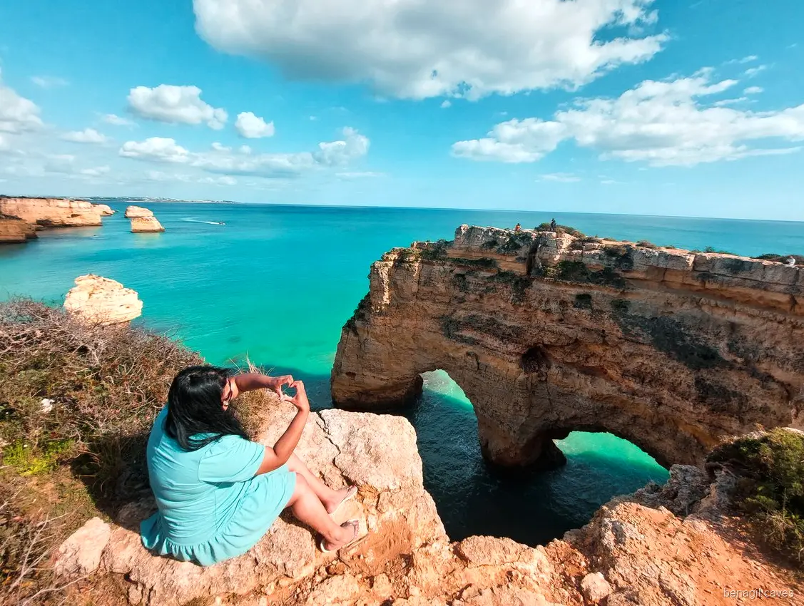 Temps libre dans le village de Carvoeiro lors de l'excursion d'une journée à la grotte de Benagil